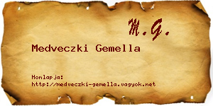 Medveczki Gemella névjegykártya